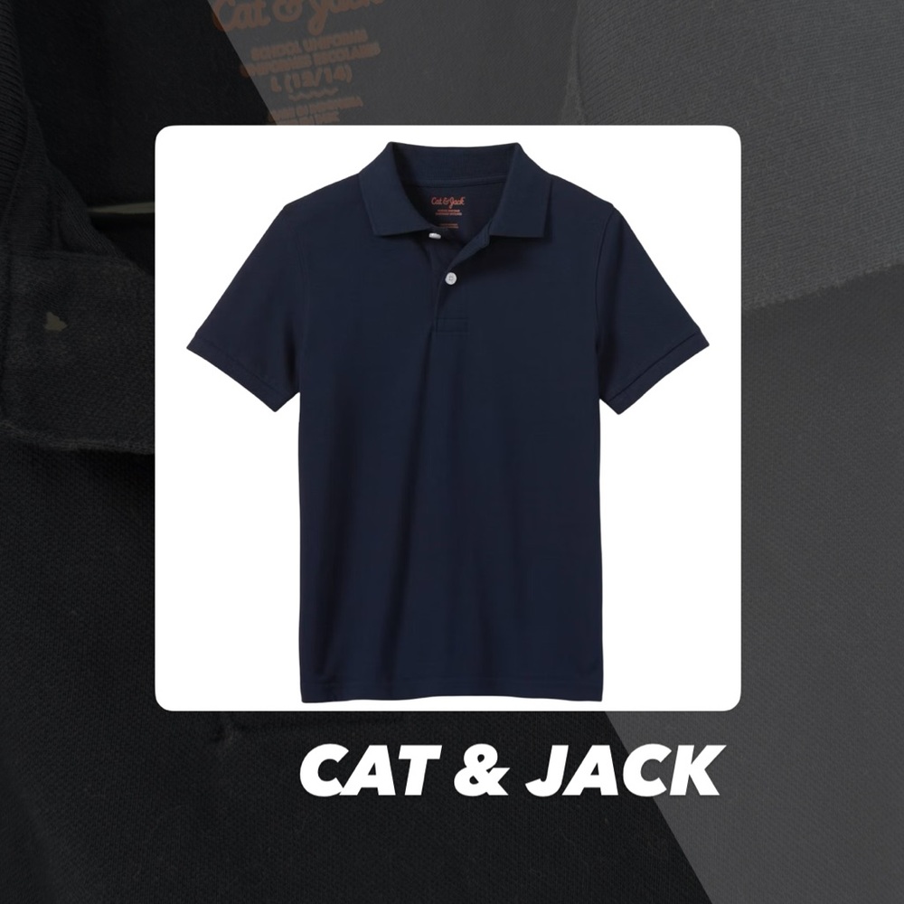 EUC Cat & Jack Pique Polo Shirt